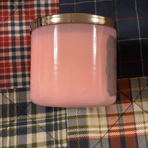 White Barn Pink Crushed Candy Cane Candle with Silver Lid - Picture 5 of 5